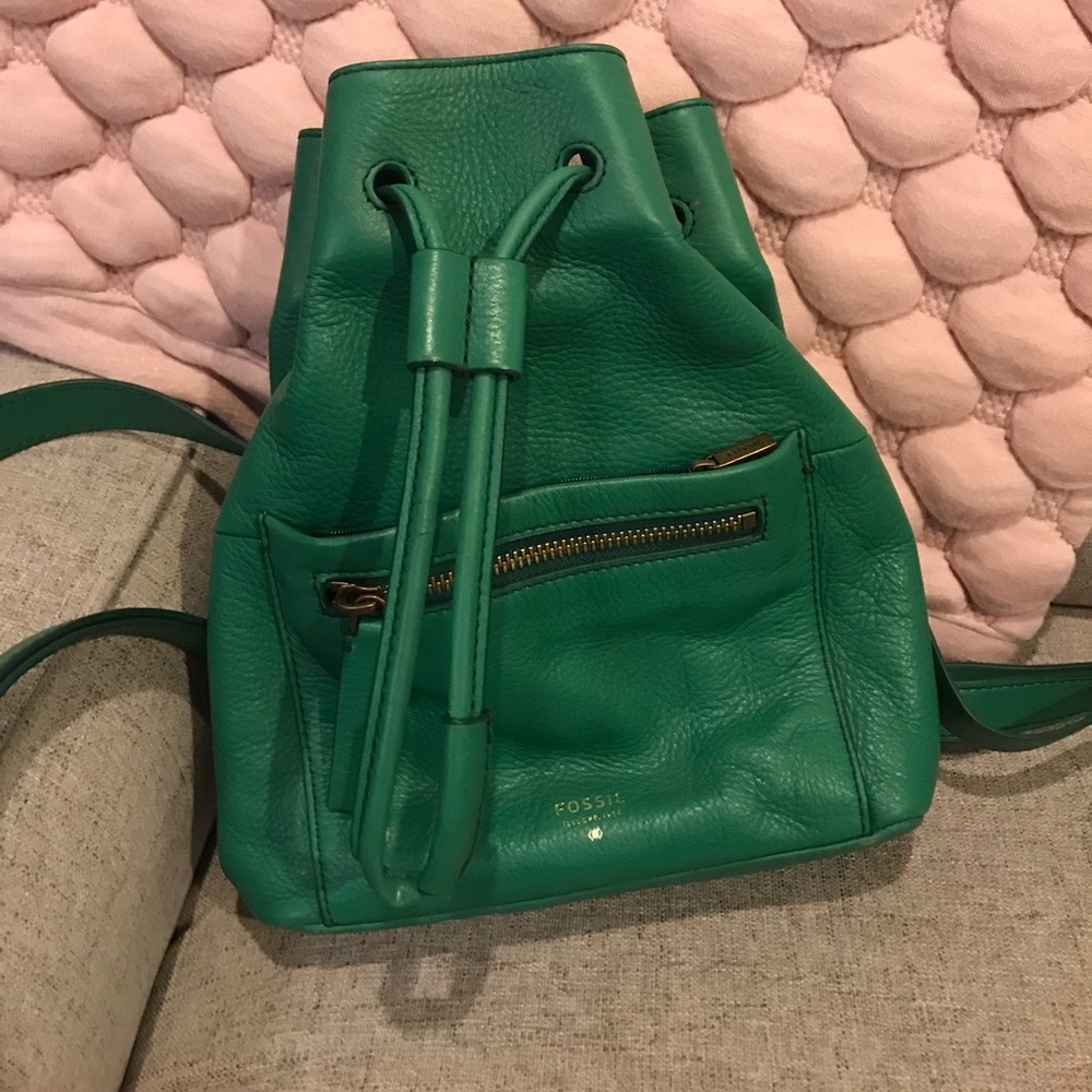 Green fossil mini backpack