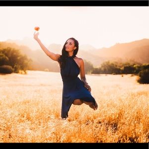 Blue maxi multi way dress