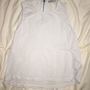 White Zipper Tank