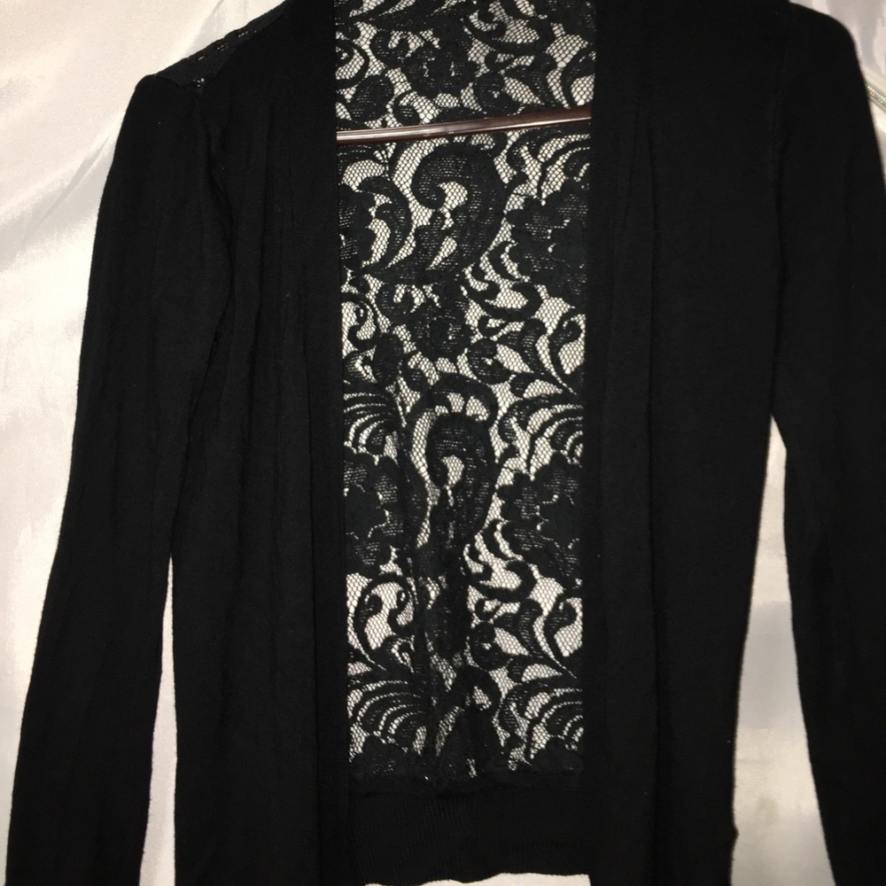 Cardigan with Floral Lace