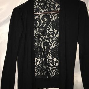 Cardigan with Floral Lace