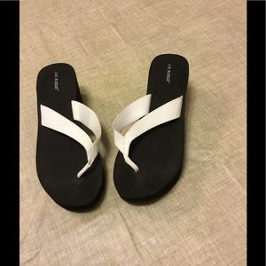 White flip flops