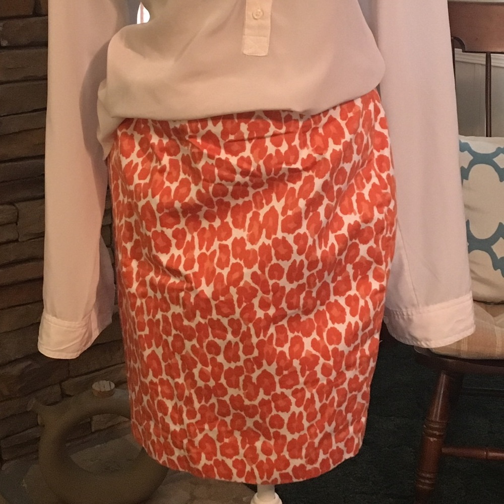Animal Print Orange Skirt