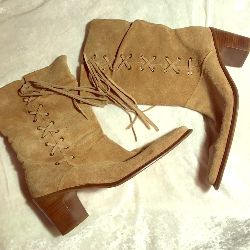 HOKUS POKUS LEARHER FRINGE STRING BOOTIES