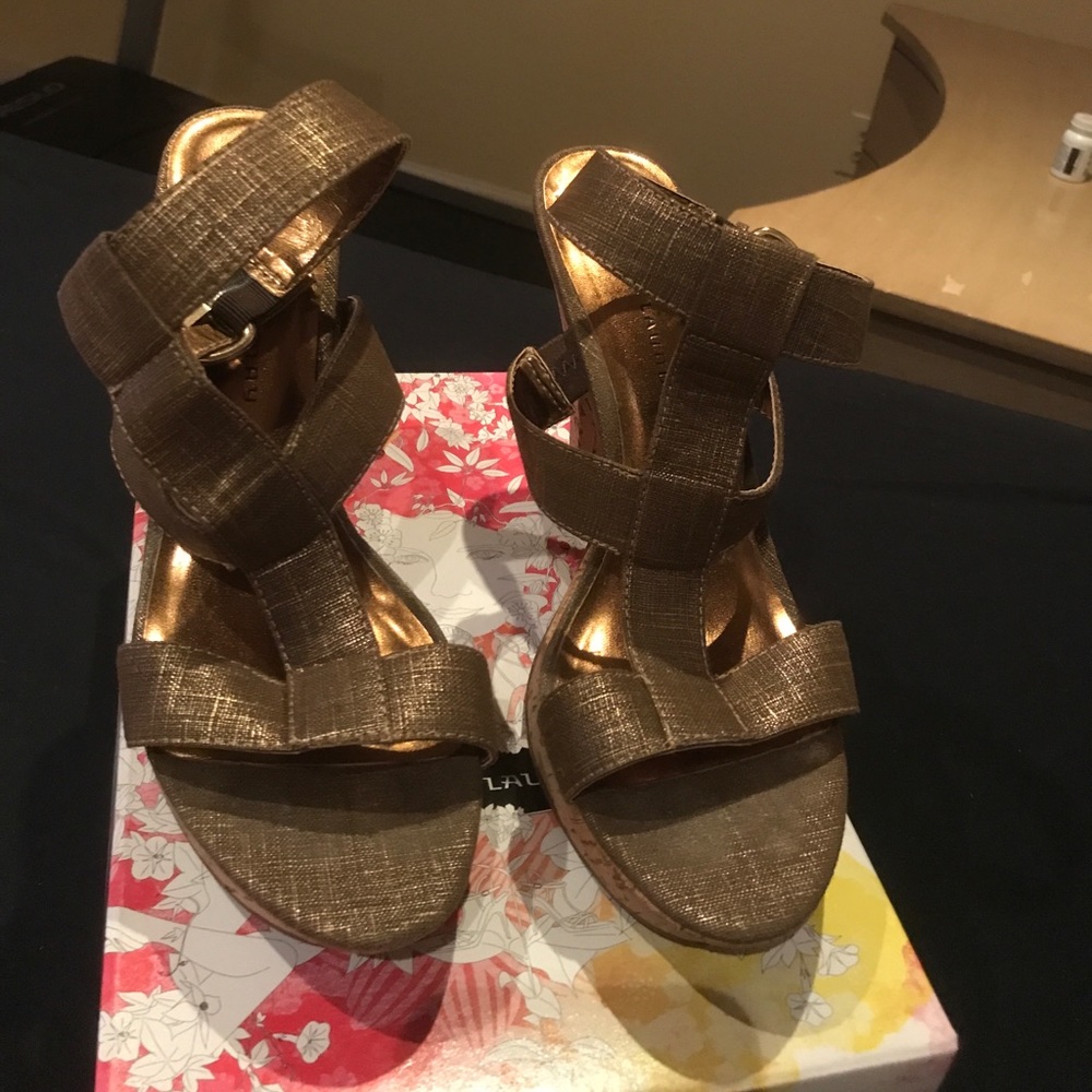 Chinese Laundry Metallic Brown Sandals 10