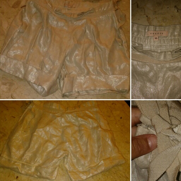 Offers❤Sandro Cream Shimmer Shirts - Picture 3 of 8