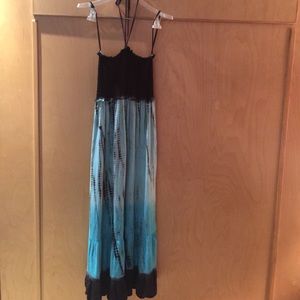 Summer Dress brn tubetop TealGreen/brn tiedye SzXL