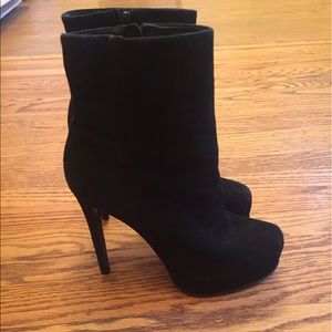 Pour La Victoire Bardot Suede Platform Booties