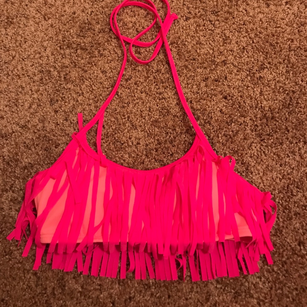 hot pink bikini top