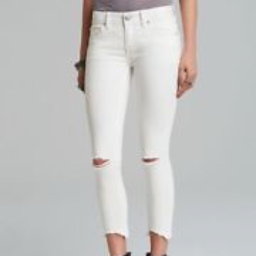 ❌NOT FOR SALE; White Free People cut offs
