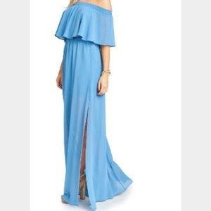 Show Me Your MuMu Hacienda Dress in "Coastal Blue"