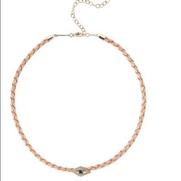 Jacquie Aiche 14K Pave Eye Pink Leather  Choker - Picture 3 of 3