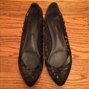Louis Vuitton Black Mosaic Monogram Flats