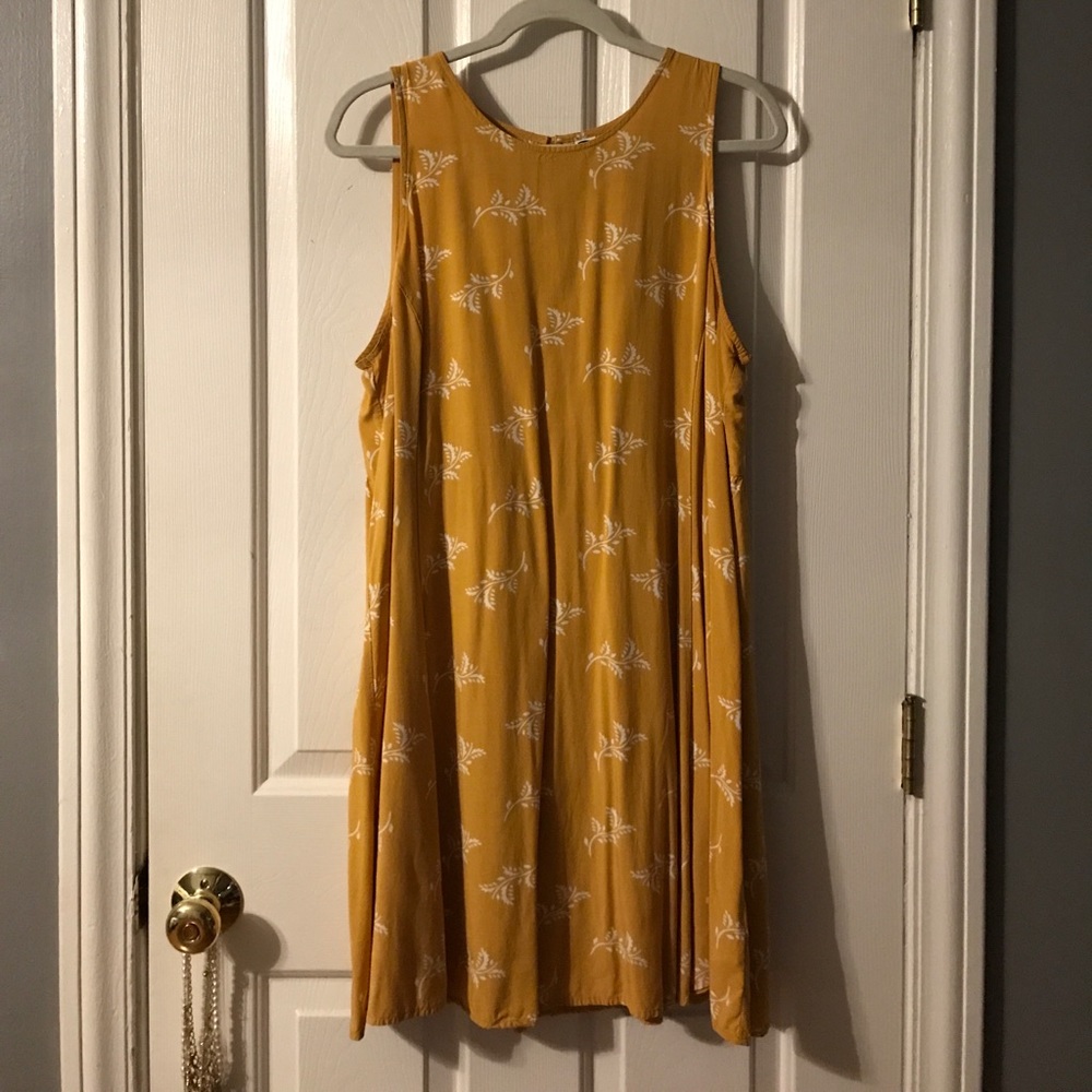 Yellow Patterned Swing Dress