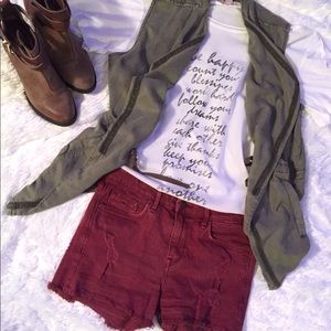 H&M Burgundy Shorts