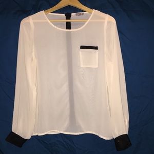 Long sleeve sheer top