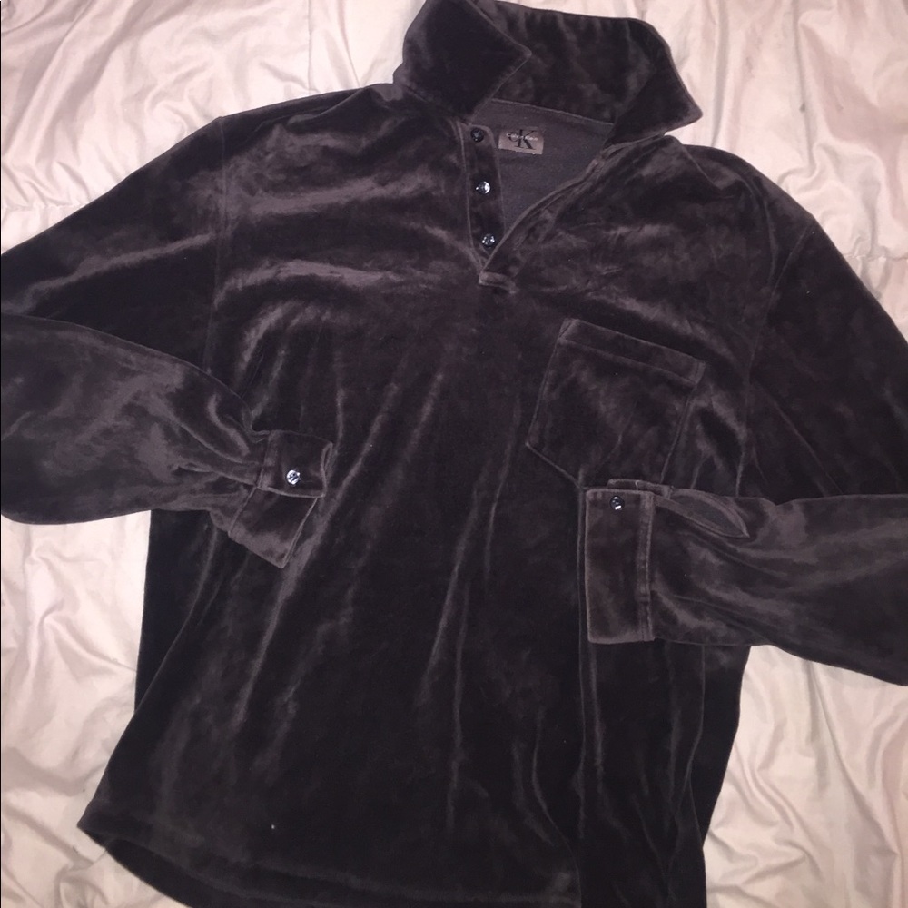 NEW CALVIN KLEIN VELVET SHIRT