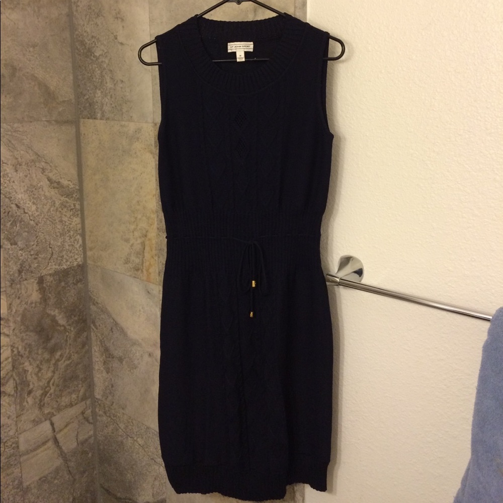 St. John Navy Sweater dress