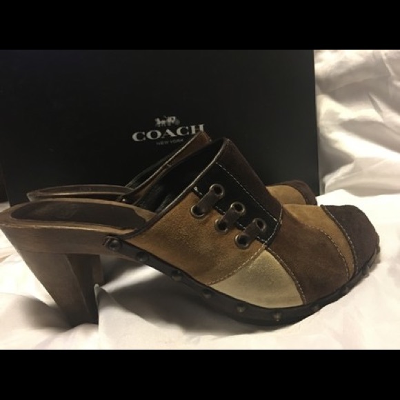 Coach Fallon P318 Suede Leather multi  Patchwork - Picture 2 of 8