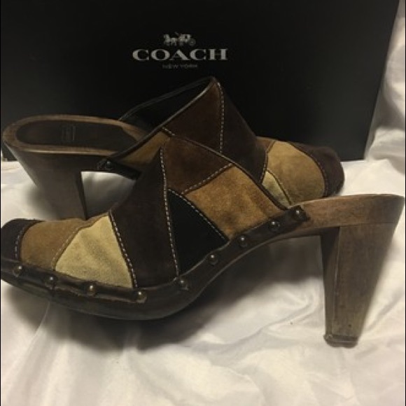 Coach Fallon P318 Suede Leather multi  Patchwork - Picture 3 of 8