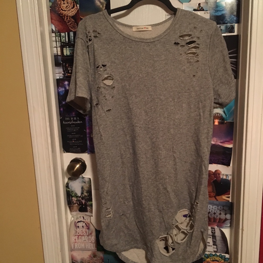 🍍4/$25 Distressed T-Shirt Dress