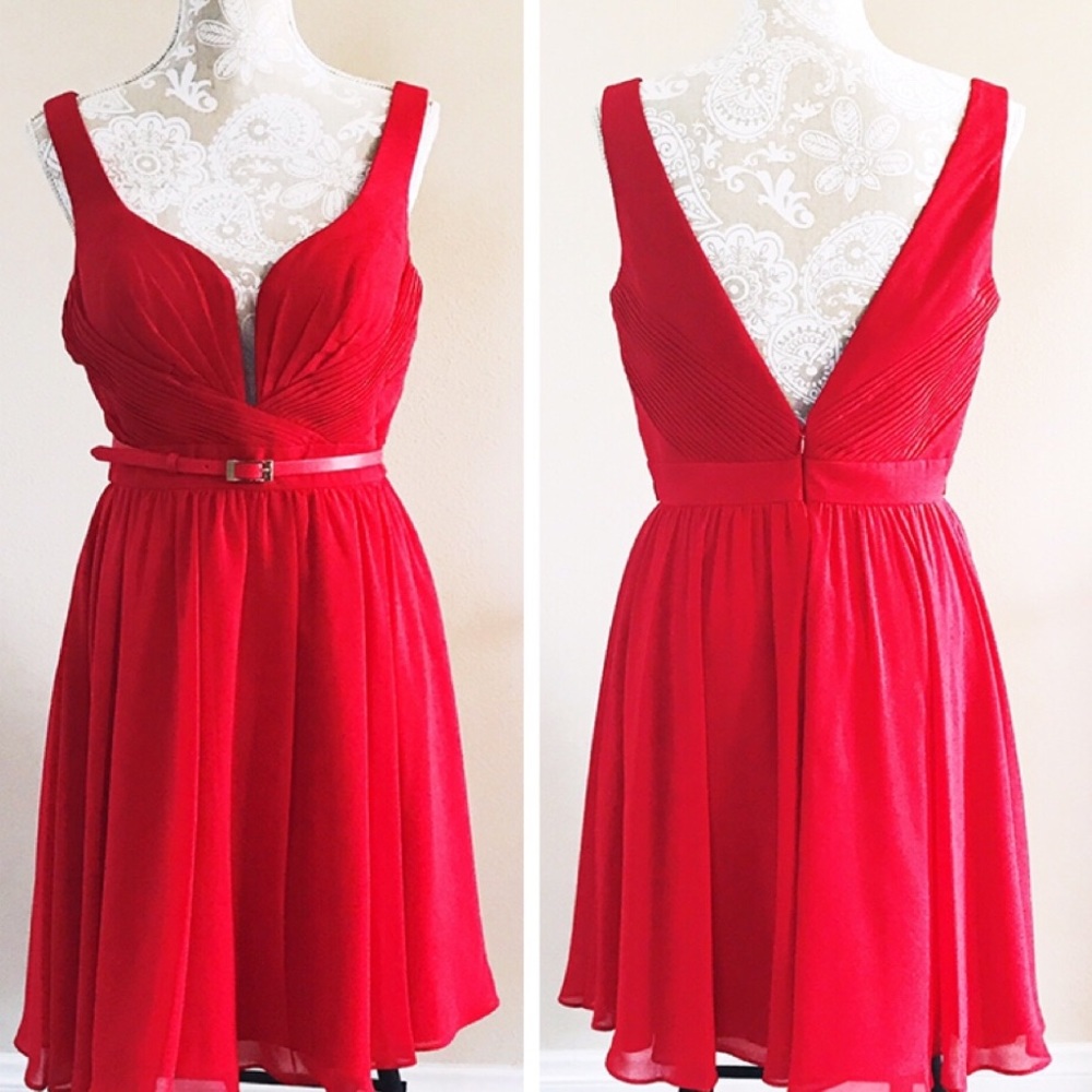 Red cocktail dress