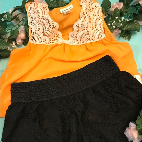 NWT Faux Suede Layered Elastic Shorts Black - Picture 2 of 4