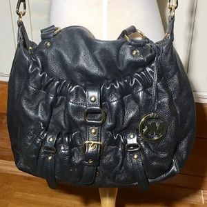 Michael Kors black leather bag, beautiful!!