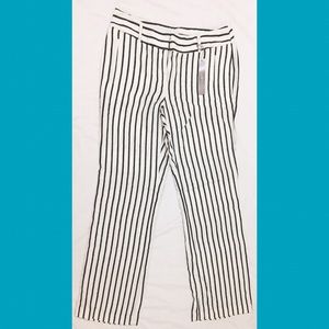NWT LOFT Striped Linen Pants