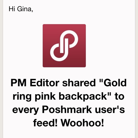 Gold ring pink backpack - Picture 4 of 6