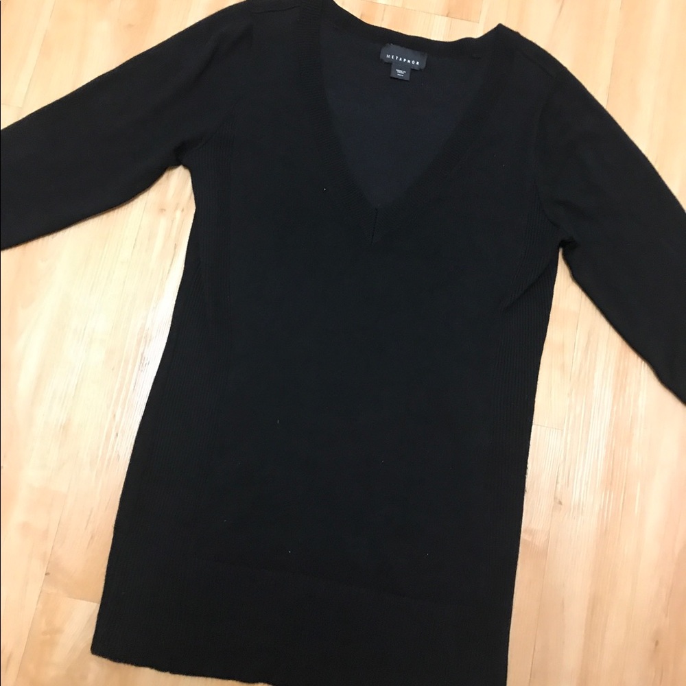 Metaphor Deep V Neck Sweater