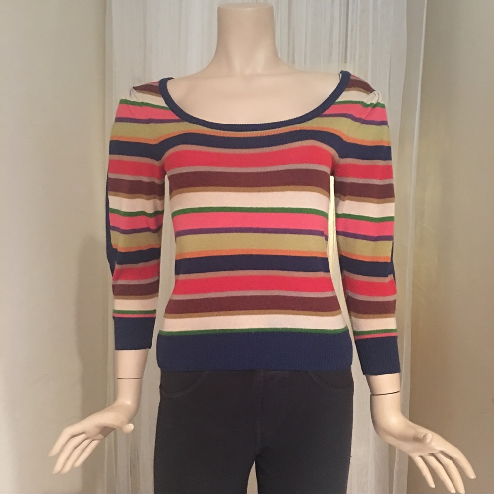 Anthropologie Knit Stripes Sweater