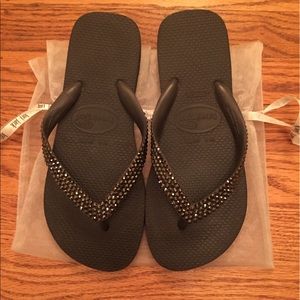 Havaiana's Swarovski Embellished Flip Flops