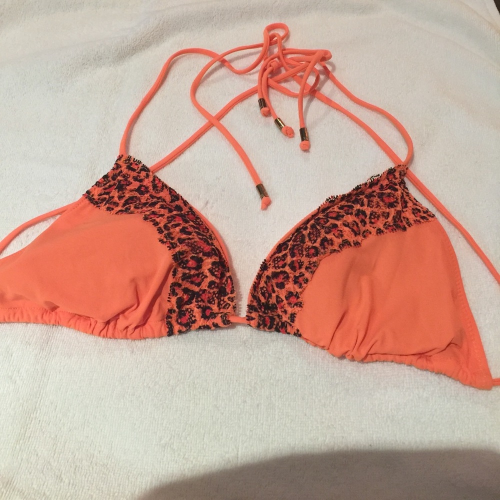 VictoriaSecret PINK Sz M Orange Top removable pads
