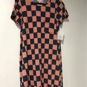 Lularoe small Carly Americana bnwt