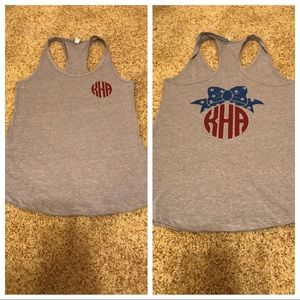 Custom monogrammed tanks