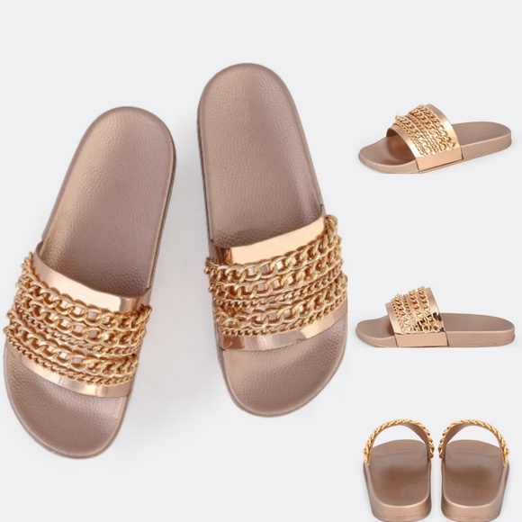 Metallic Chain Slides - Picture 4 of 4