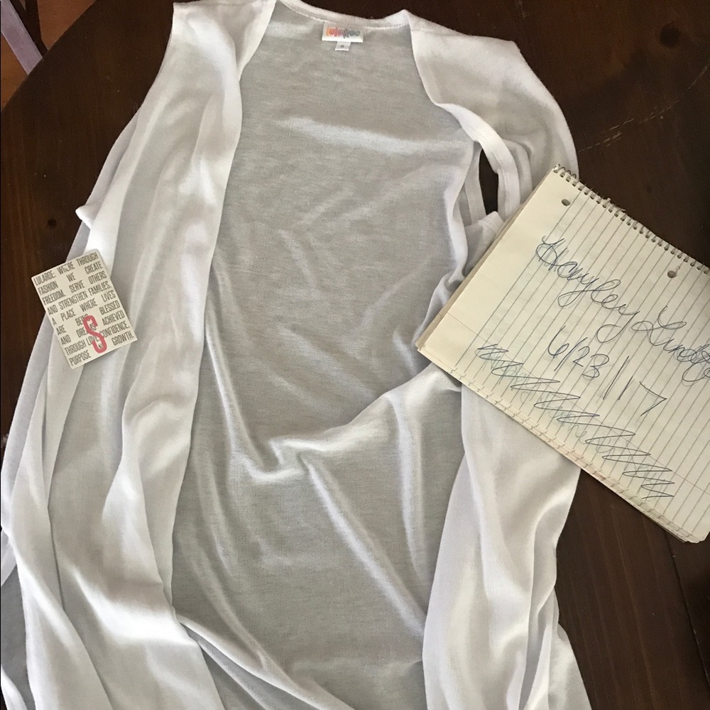 LULAROE SMALL BNWT WHITE JOY