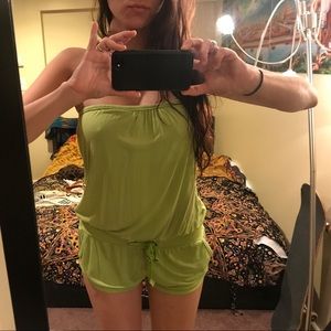 Victoria Secret Romper Lime Green Swim Cover Up