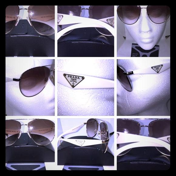 PRADA LARGE AVIATOR SUNGLASSES UNISEX💥 - Picture 2 of 8