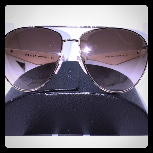 PRADA LARGE AVIATOR SUNGLASSES UNISEX💥 - Picture 5 of 8