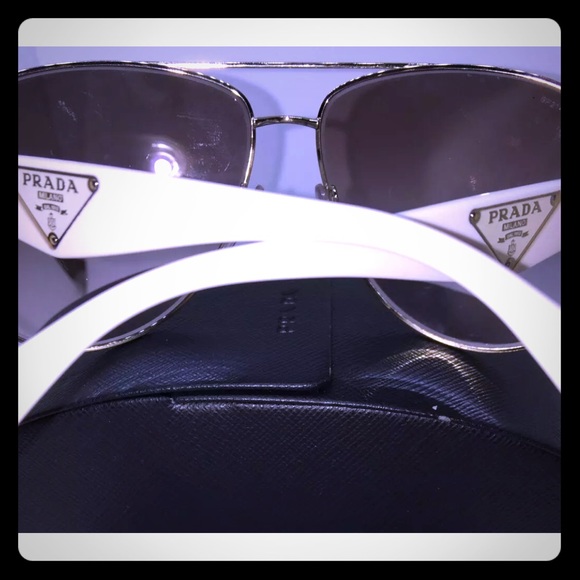 PRADA LARGE AVIATOR SUNGLASSES UNISEX💥 - Picture 6 of 8