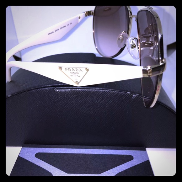 PRADA LARGE AVIATOR SUNGLASSES UNISEX💥 - Picture 7 of 8