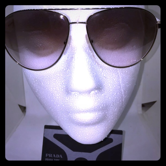 PRADA LARGE AVIATOR SUNGLASSES UNISEX💥 - Picture 3 of 8