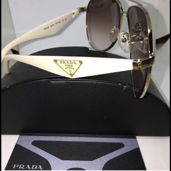 PRADA LARGE AVIATOR SUNGLASSES UNISEX💥 - Picture 4 of 8