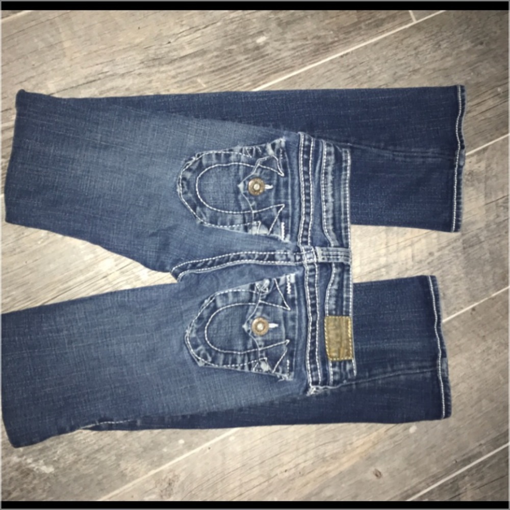 True Religion jeans flap back pocket 25