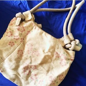 lucky Brand tote with🍒blossom print/rope handles