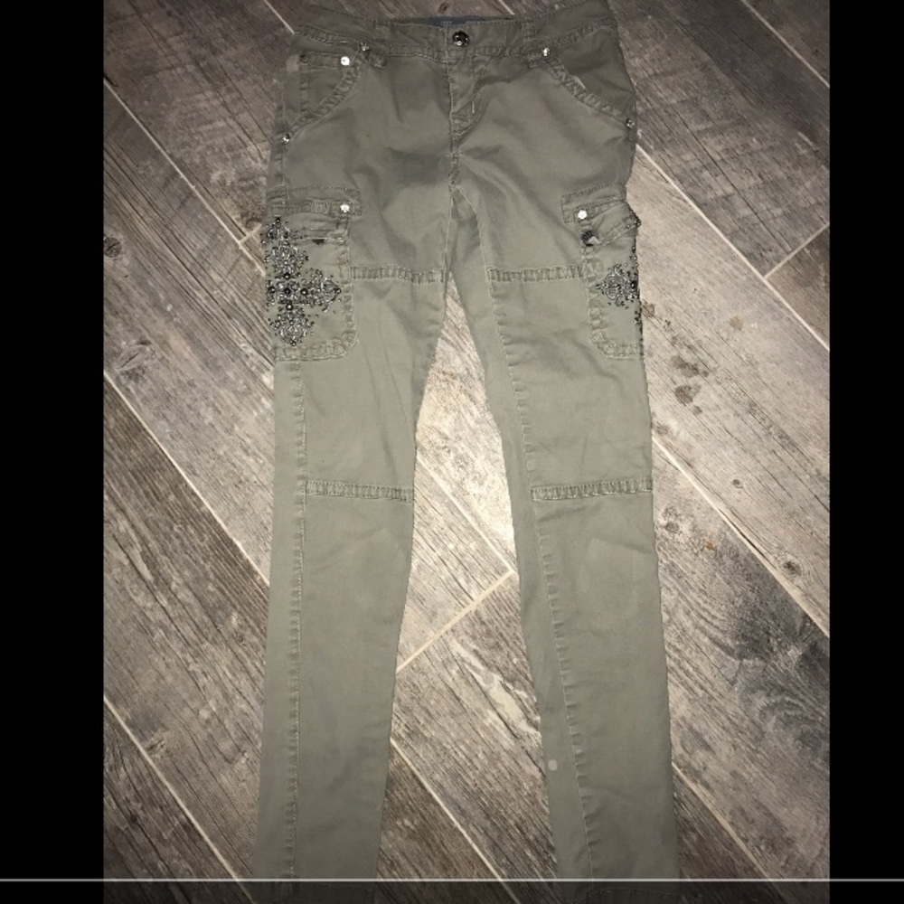 Miss Me army green Embellished cargos 26