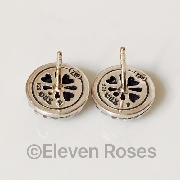 David Yurman Classic Cable Diamond Cookie Earrings - Picture 4 of 6