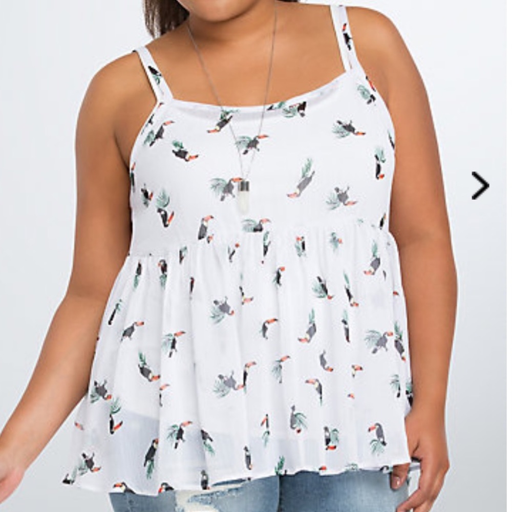 Torrid Toucan Top and Earrings set
